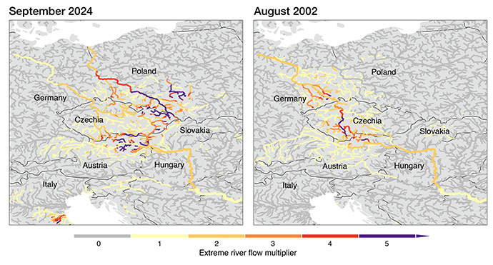 Anomalies in river regime during the flooding caused by Storm Boris